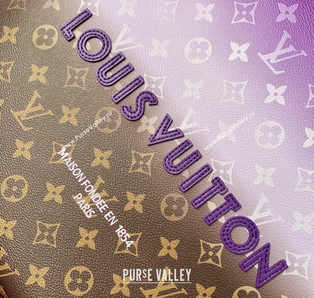 Louis Vuitton Shopper Tote MM bag in Canvas Brown/Purple M13923 2025 (KI-251008096)