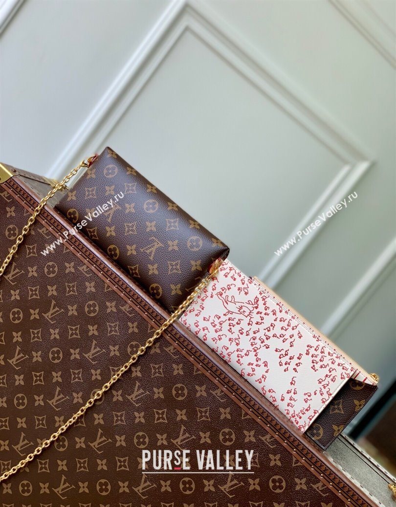 Louis Vuitton Kirigami Organizer Pouch On Chain in Monogram Canvas/Beige M15150 2025 (KI-251009023)