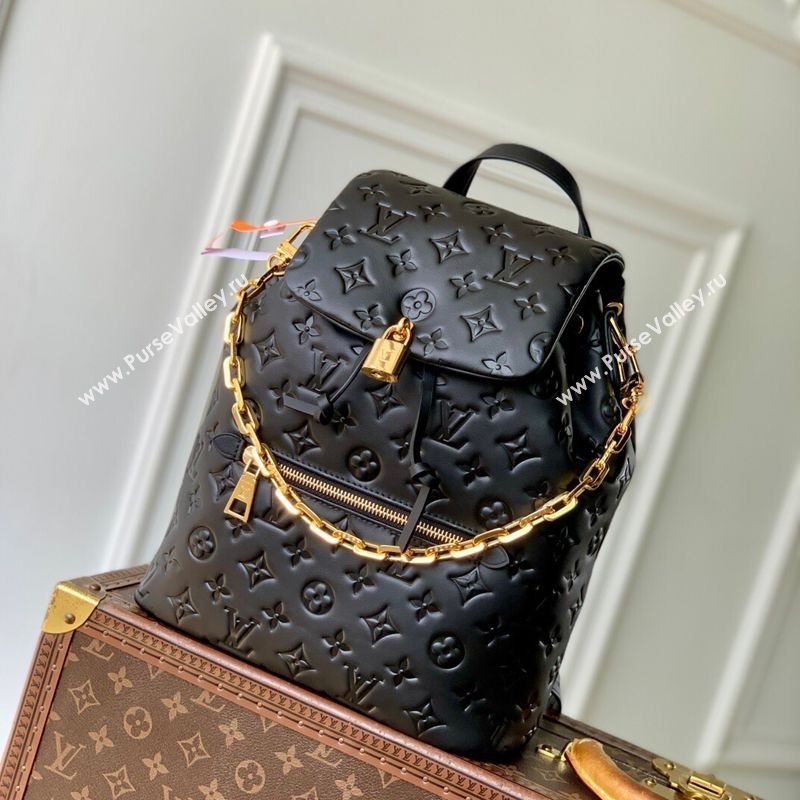 Louis Vuitton Coussin Backpack MM Bag in Black Calf leather M25508 2025 (KI-251009009)