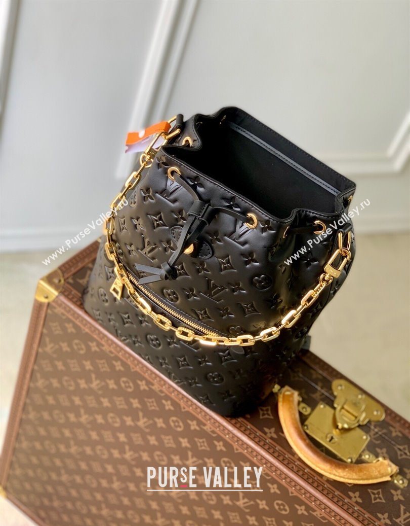 Louis Vuitton Coussin Backpack MM Bag in Black Calf leather M25508 2025 (KI-251009009)