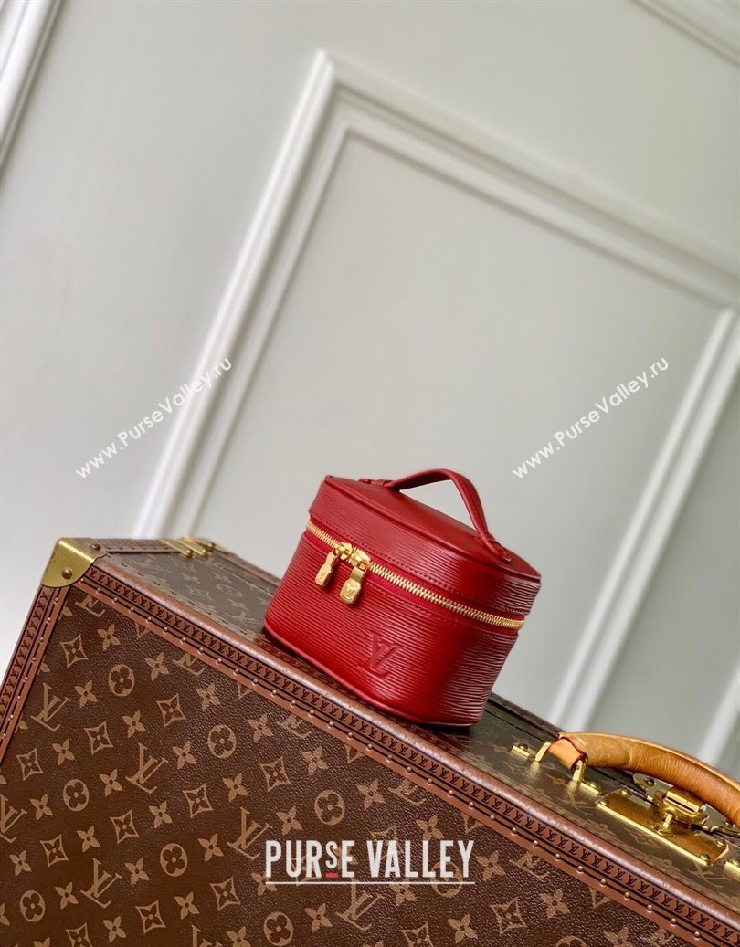 Louis Vuitton Nice Nano Pouch in Epi Leather Monogram Red 2025 M25857 (KI-251009025)