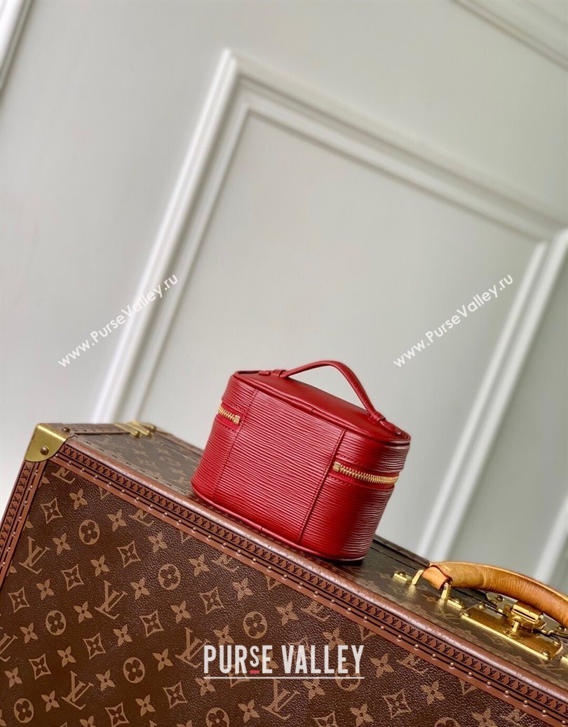 Louis Vuitton Nice Nano Pouch in Epi Leather Monogram Red 2025 M25857 (KI-251009025)