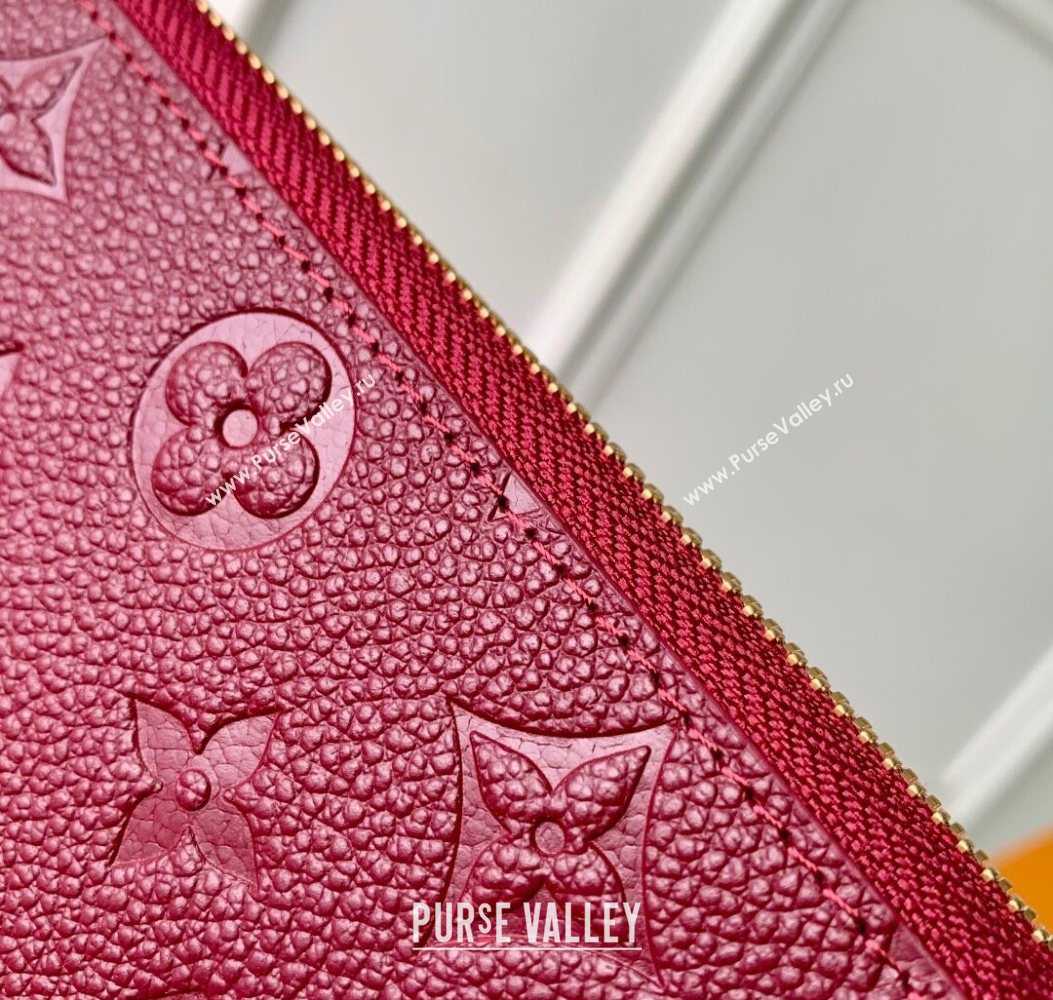 Louis Vuitton Clemence Wallet in Monogram Empreinte Leather M25815 Garnet Red 2025 (KI-251009068)