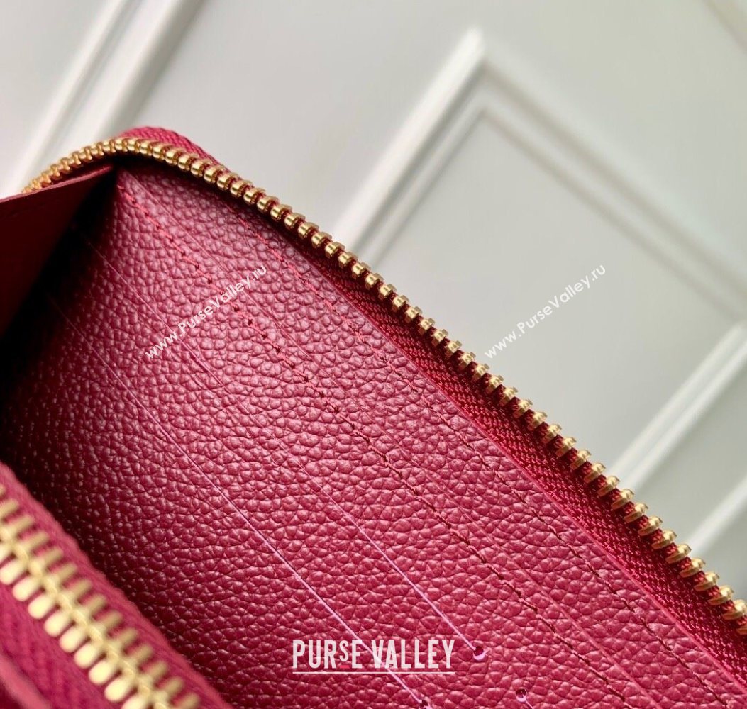 Louis Vuitton Clemence Wallet in Monogram Empreinte Leather M25815 Garnet Red 2025 (KI-251009068)