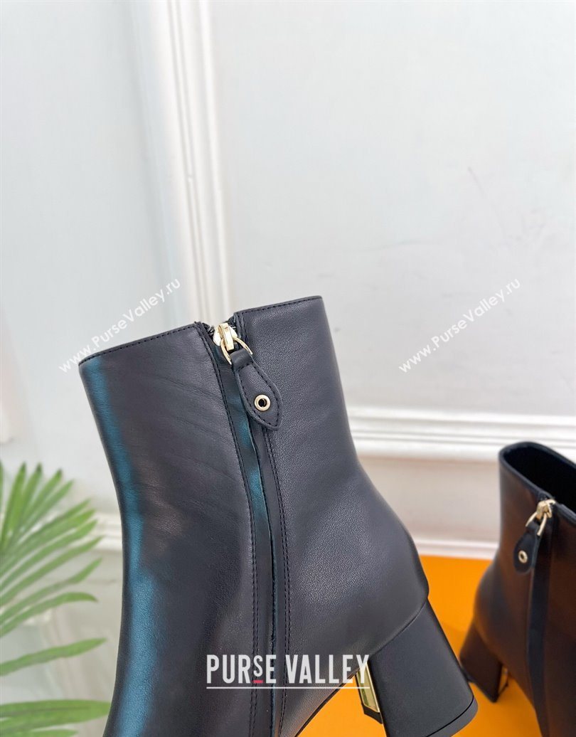 Louis Vuitton Swing Heel Ankle Boots 5.5cm in Calf Leather Black 2025 1AID092 (MD-251021139)