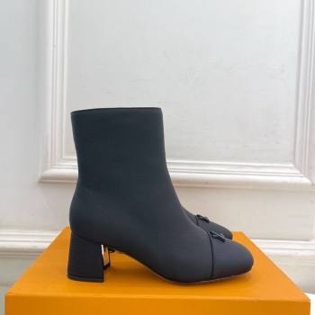 Louis Vuitton Swing Heel Ankle Boots 5.5cm in Matte Leather All Black 2025 1AID092 (MD-251021140)