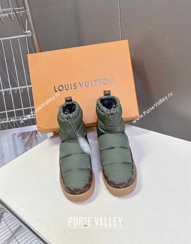 Louis Vuitton LV Cloud Ankle Boots Sneaker in Nylon and Monogram Canvas Green 2025 1AIVJ7 (MD-251021085)