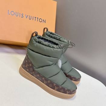 Louis Vuitton LV Cloud Ankle Boots Sneaker in Nylon and Monogram Canvas Green 2025 1AIVJ7 (MD-251021085)