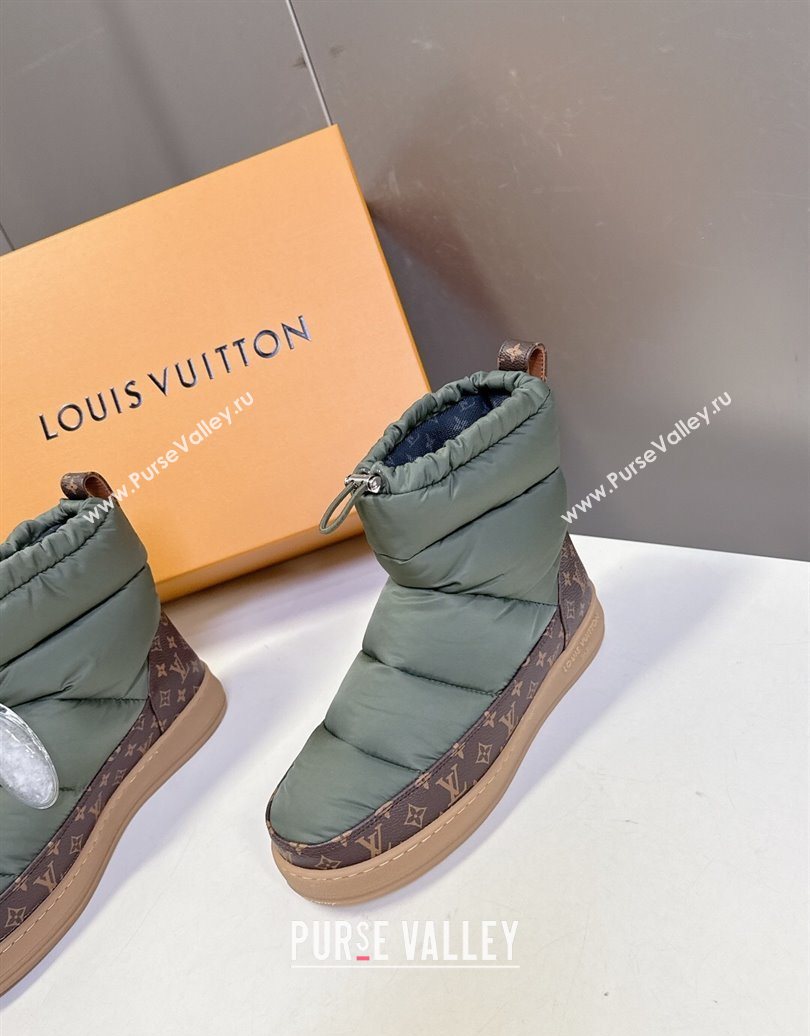Louis Vuitton LV Cloud Ankle Boots Sneaker in Nylon and Monogram Canvas Green 2025 1AIVJ7 (MD-251021085)