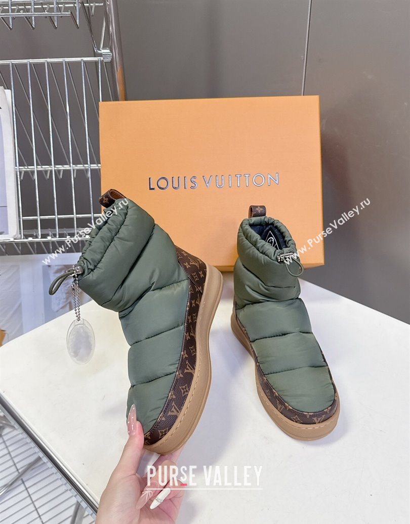 Louis Vuitton LV Cloud Ankle Boots Sneaker in Nylon and Monogram Canvas Green 2025 1AIVJ7 (MD-251021085)