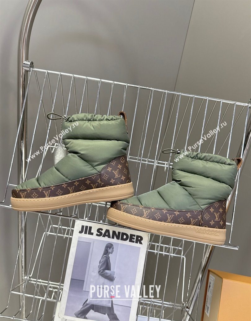 Louis Vuitton LV Cloud Ankle Boots Sneaker in Nylon and Monogram Canvas Green 2025 1AIVJ7 (MD-251021085)