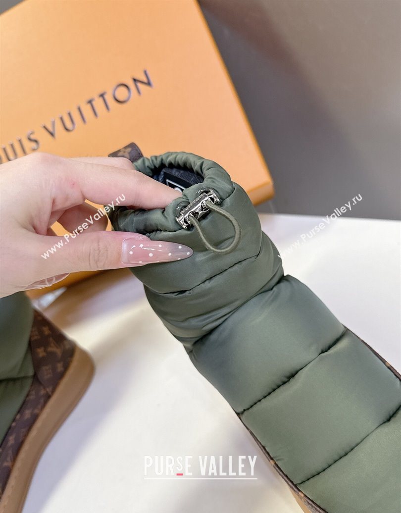 Louis Vuitton LV Cloud Ankle Boots Sneaker in Nylon and Monogram Canvas Green 2025 1AIVJ7 (MD-251021085)