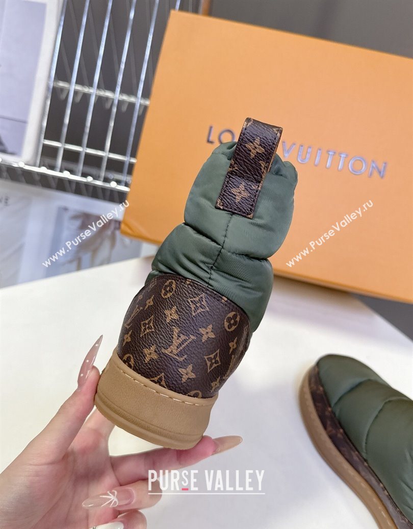 Louis Vuitton LV Cloud Ankle Boots Sneaker in Nylon and Monogram Canvas Green 2025 1AIVJ7 (MD-251021085)