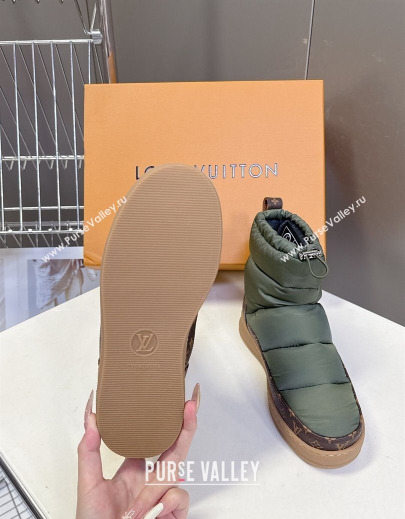 Louis Vuitton LV Cloud Ankle Boots Sneaker in Nylon and Monogram Canvas Green 2025 1AIVJ7 (MD-251021085)