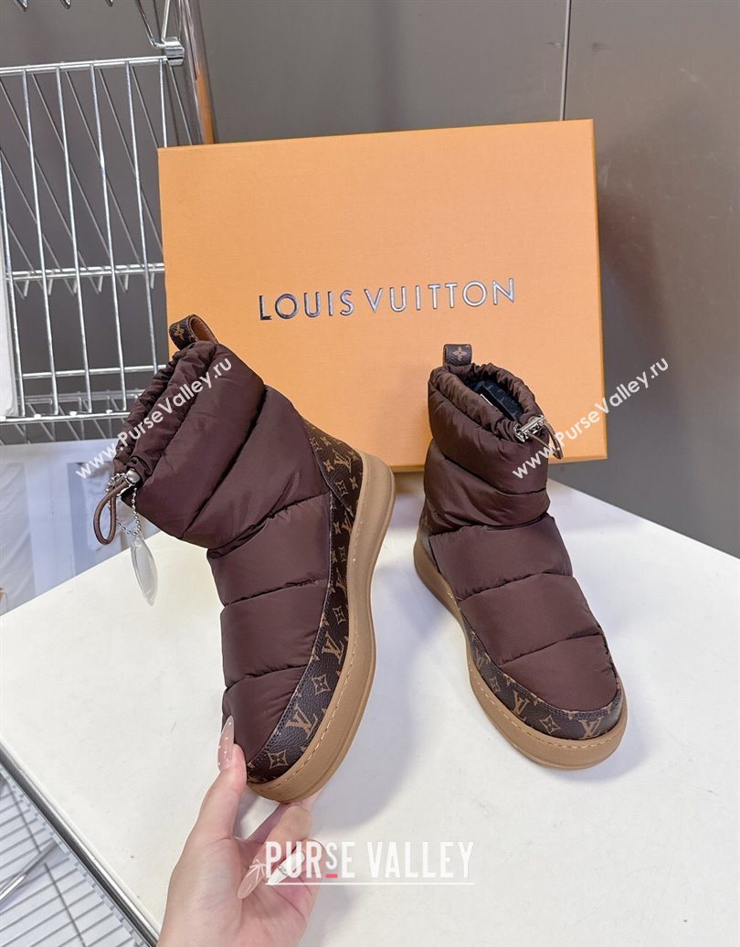 Louis Vuitton LV Cloud Ankle Boots Sneaker in Nylon and Monogram Canvas Brown 2025 1AIVJ7 (MD-251021087)