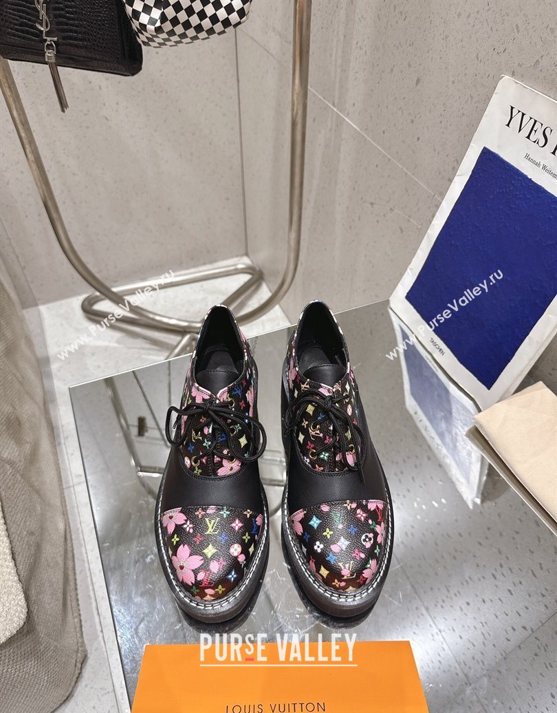 Louis Vuitton LV x TM Monogram Canvas and Leather Laced-up Shoes Black 2025 LV102204 (MD-251022035)