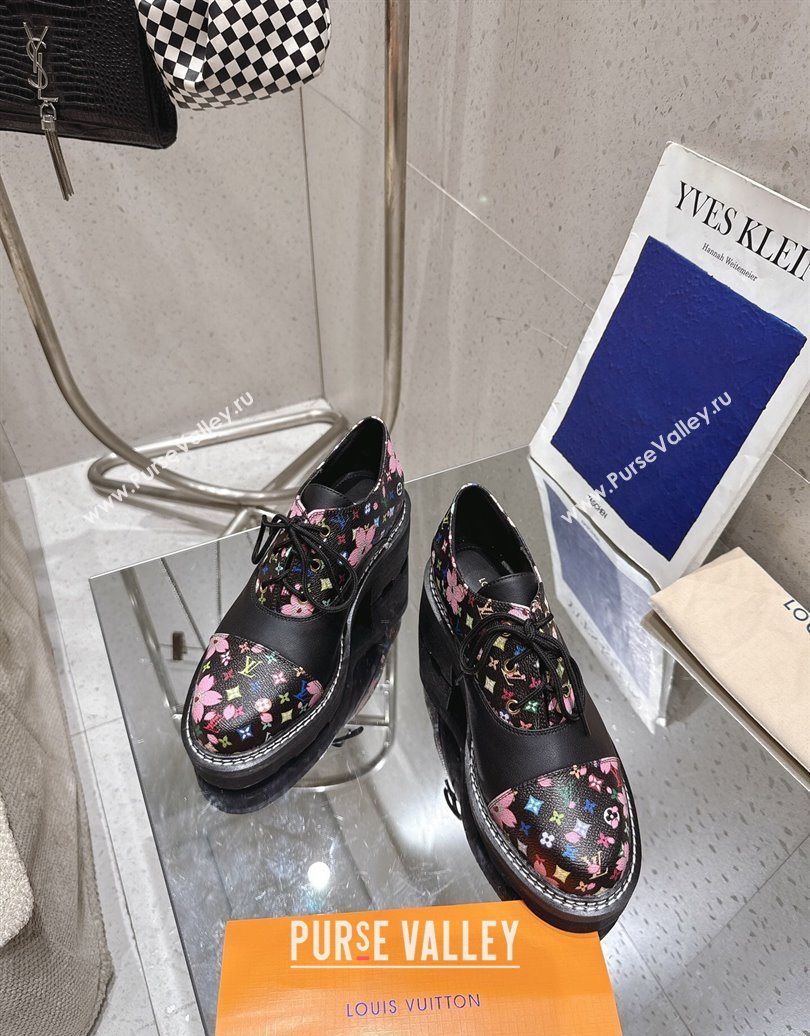 Louis Vuitton LV x TM Monogram Canvas and Leather Laced-up Shoes Black 2025 LV102204 (MD-251022035)