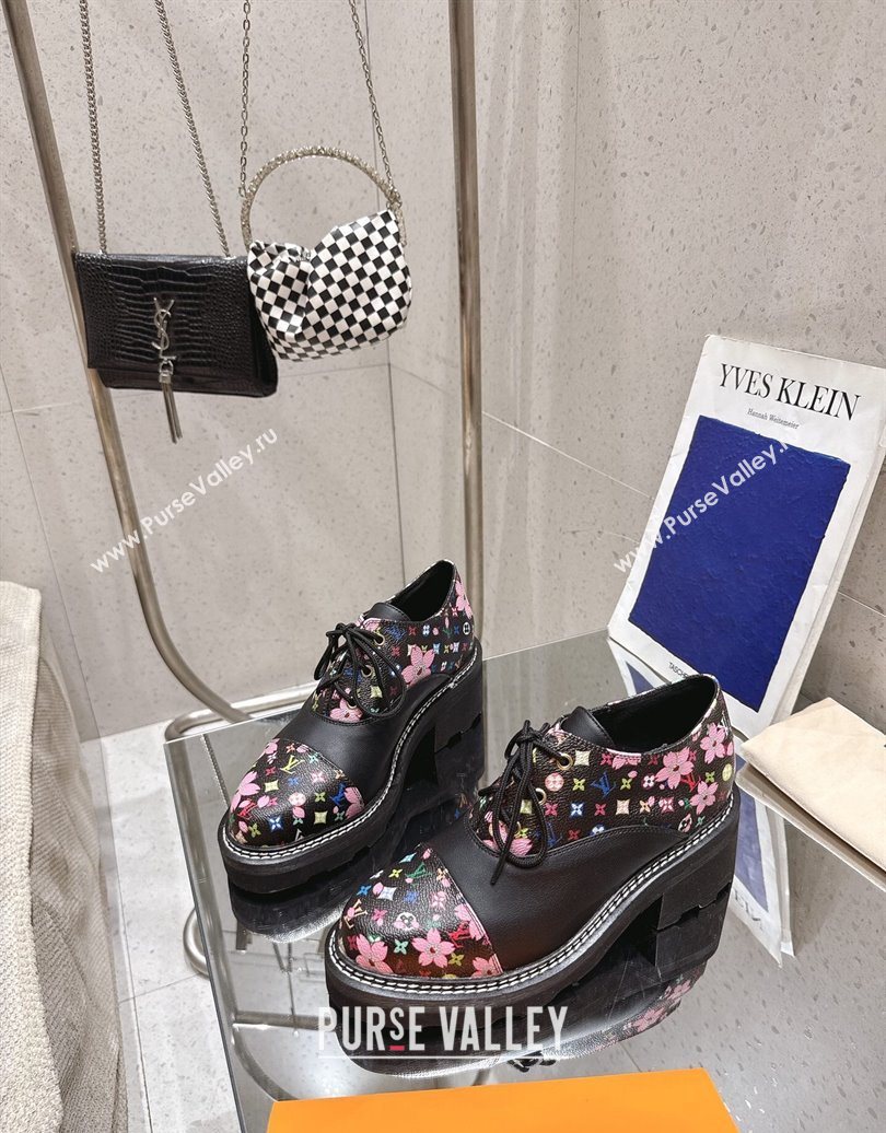 Louis Vuitton LV x TM Monogram Canvas and Leather Laced-up Shoes Black 2025 LV102204 (MD-251022035)