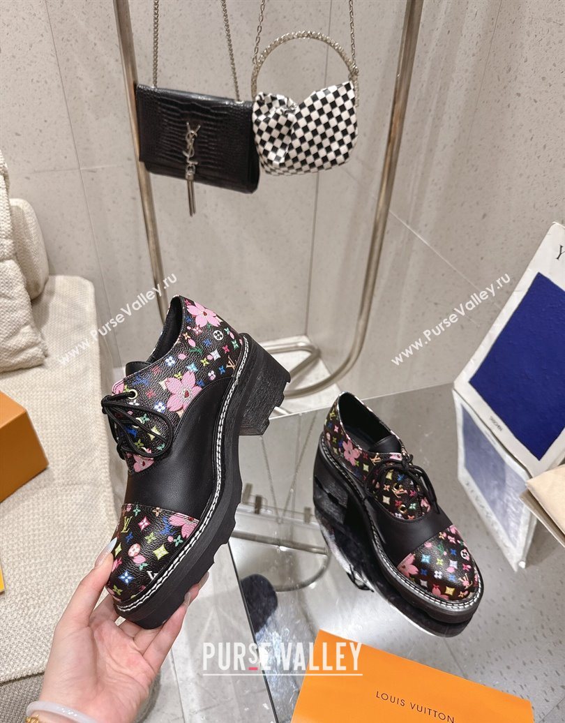 Louis Vuitton LV x TM Monogram Canvas and Leather Laced-up Shoes Black 2025 LV102204 (MD-251022035)