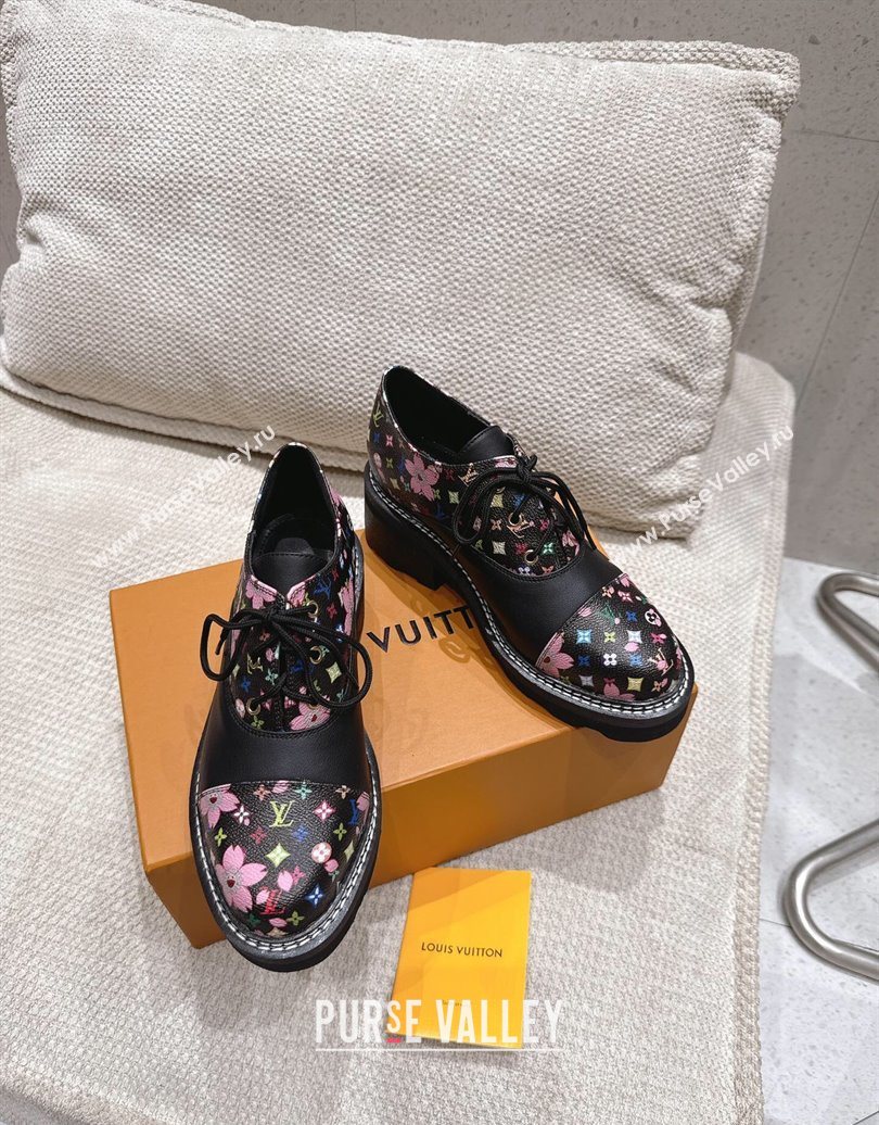 Louis Vuitton LV x TM Monogram Canvas and Leather Laced-up Shoes Black 2025 LV102204 (MD-251022035)