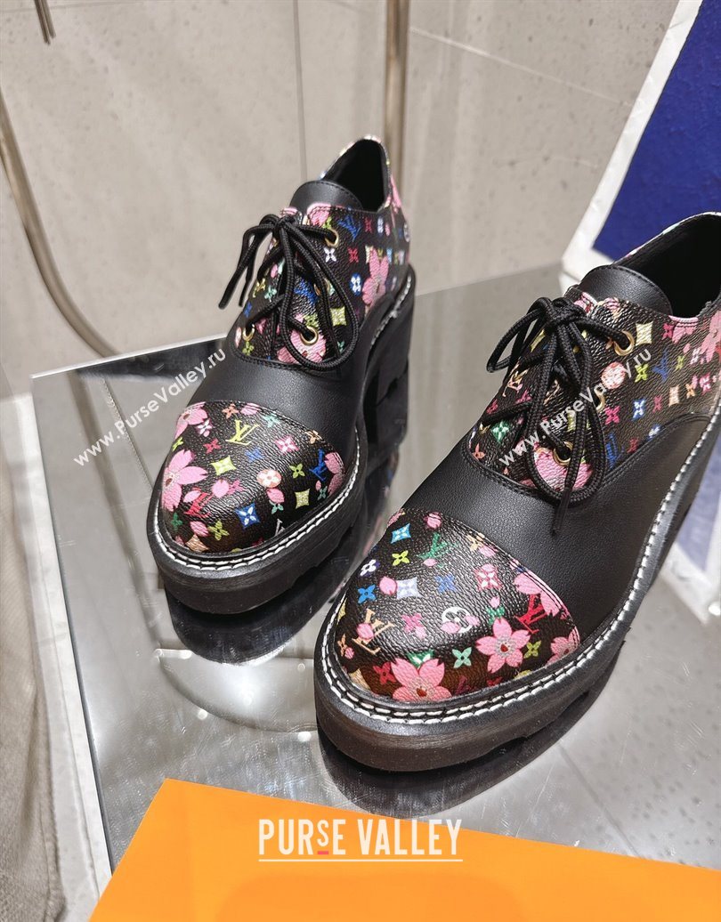 Louis Vuitton LV x TM Monogram Canvas and Leather Laced-up Shoes Black 2025 LV102204 (MD-251022035)