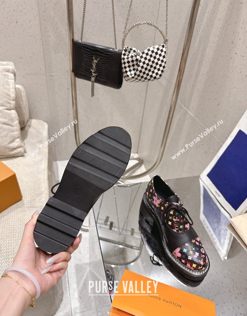 Louis Vuitton LV x TM Monogram Canvas and Leather Laced-up Shoes Black 2025 LV102204 (MD-251022035)