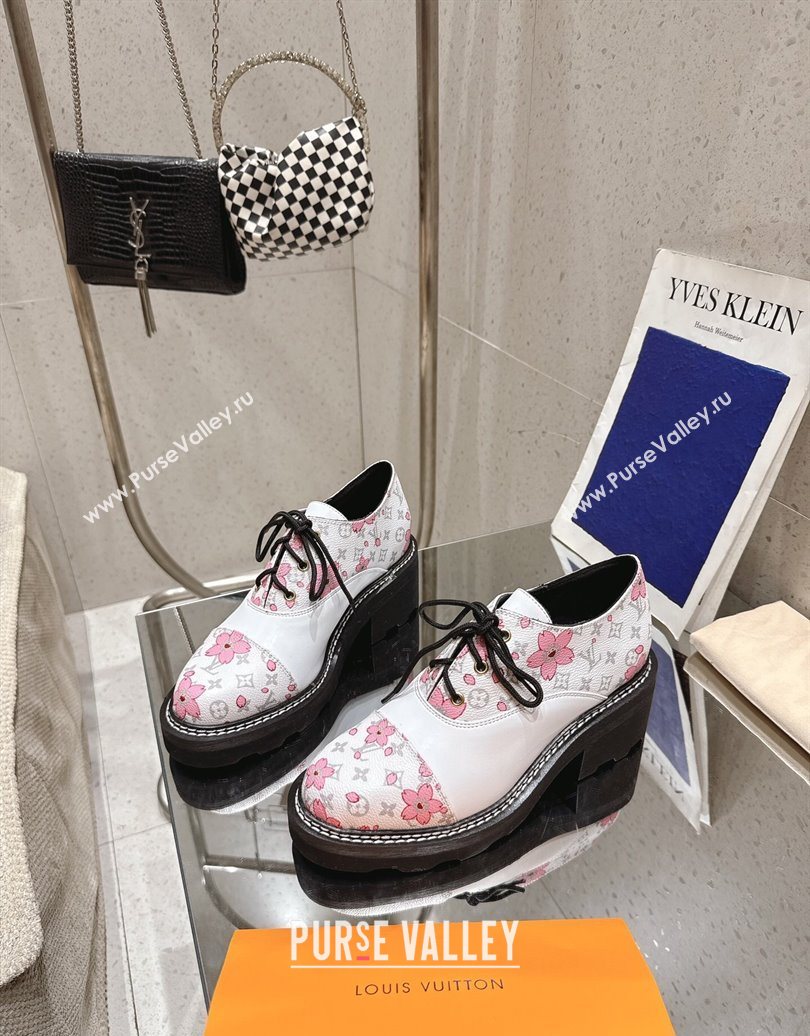 Louis Vuitton LV x TM Monogram Canvas and Leather Laced-up Shoes White 2025 LV102204 (MD-251022040)