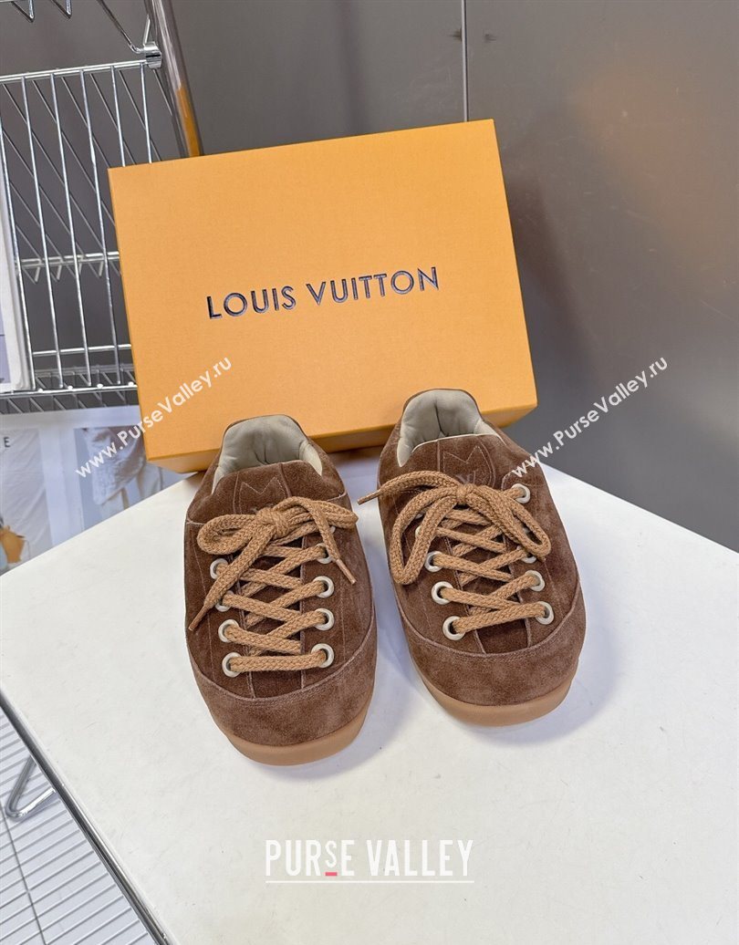 Louis Vuitton LV Yeti Lace Up Platform Shoe in Suede 1AIJDZ Brown2 2025 (MD-251022061)