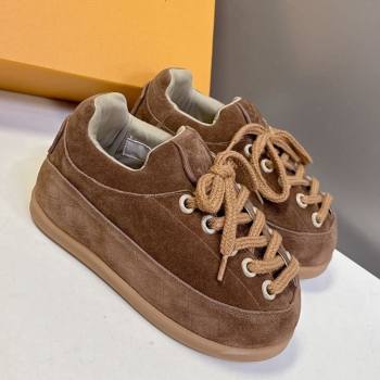 Louis Vuitton LV Yeti Lace Up Platform Shoe in Suede 1AIJDZ Brown2 2025 (MD-251022061)