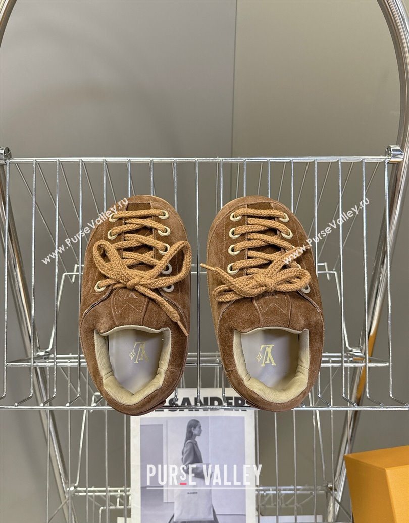 Louis Vuitton LV Yeti Lace Up Platform Shoe in Suede 1AIJDZ Brown2 2025 (MD-251022061)