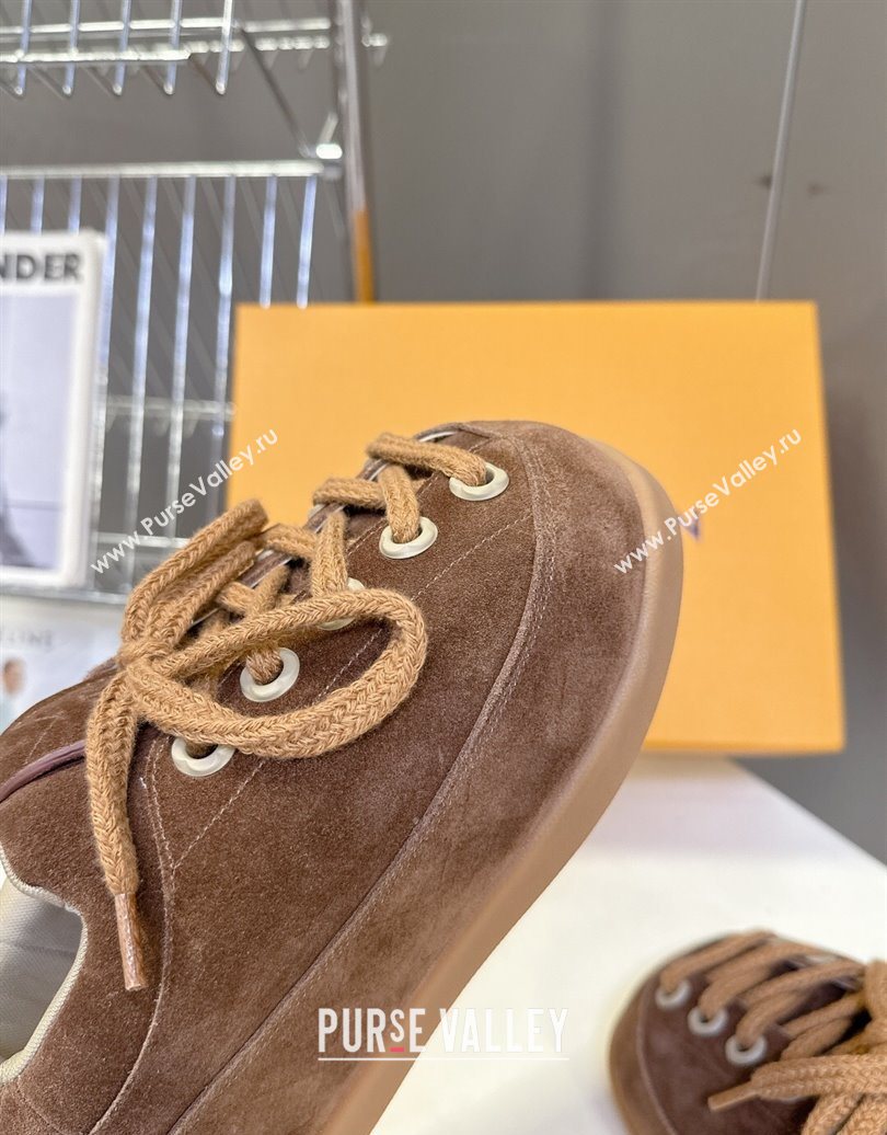 Louis Vuitton LV Yeti Lace Up Platform Shoe in Suede 1AIJDZ Brown2 2025 (MD-251022061)