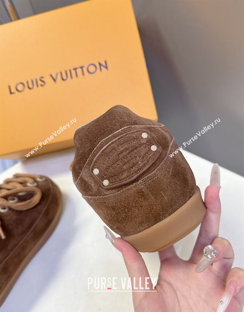 Louis Vuitton LV Yeti Lace Up Platform Shoe in Suede 1AIJDZ Brown2 2025 (MD-251022061)