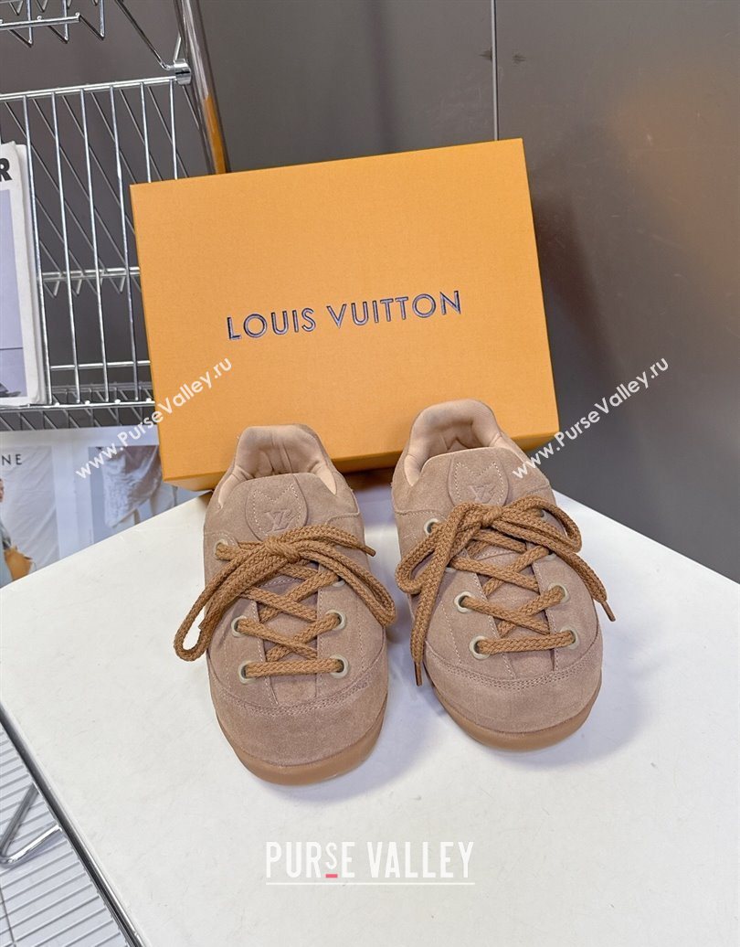 Louis Vuitton LV Yeti Lace Up Platform Shoe in Suede 1AIJDZ Beige 2025 (MD-251022063)