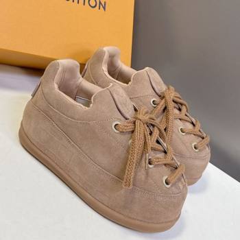 Louis Vuitton LV Yeti Lace Up Platform Shoe in Suede 1AIJDZ Beige 2025 (MD-251022063)