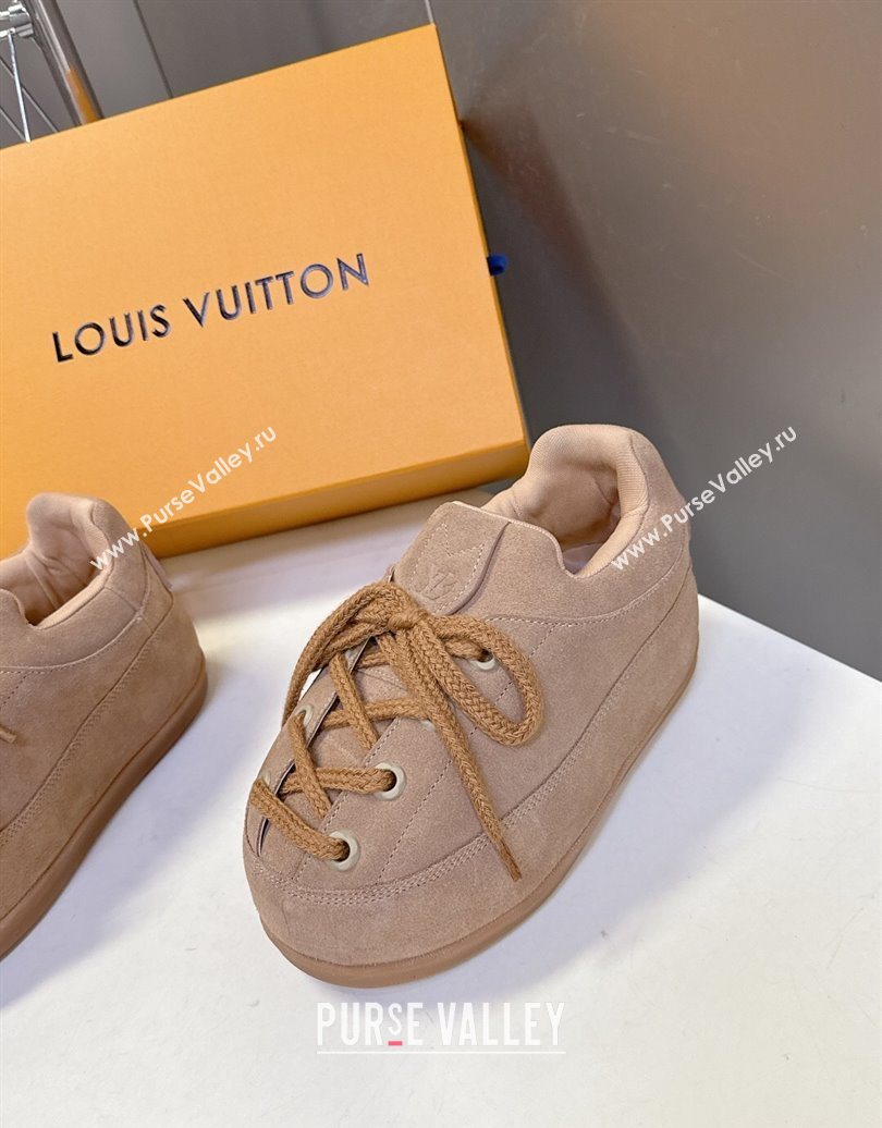 Louis Vuitton LV Yeti Lace Up Platform Shoe in Suede 1AIJDZ Beige 2025 (MD-251022063)