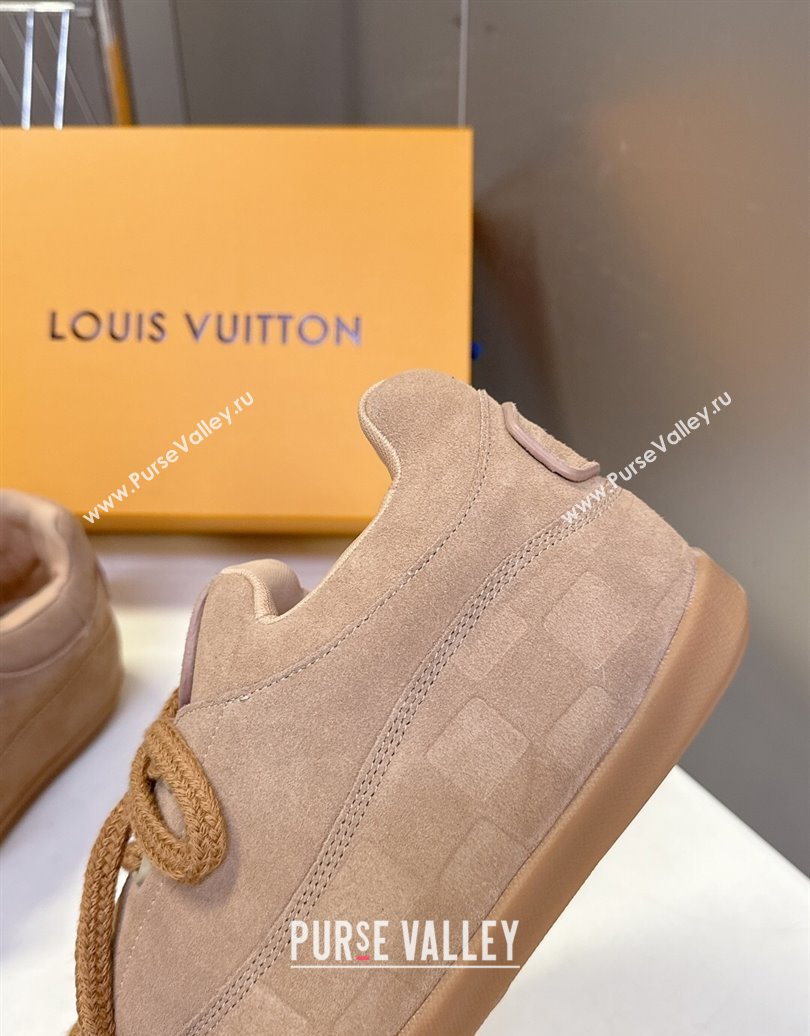 Louis Vuitton LV Yeti Lace Up Platform Shoe in Suede 1AIJDZ Beige 2025 (MD-251022063)