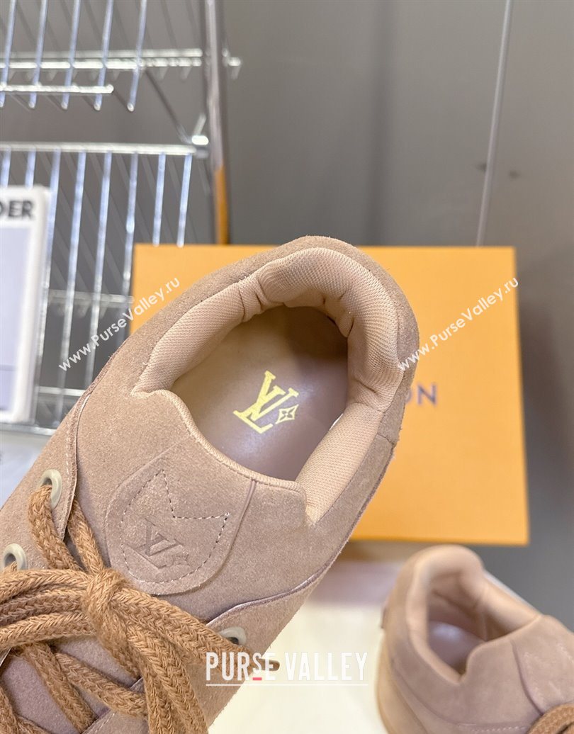 Louis Vuitton LV Yeti Lace Up Platform Shoe in Suede 1AIJDZ Beige 2025 (MD-251022063)