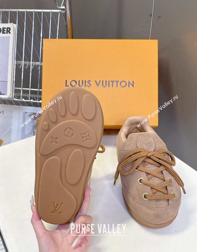 Louis Vuitton LV Yeti Lace Up Platform Shoe in Suede 1AIJDZ Beige 2025 (MD-251022063)