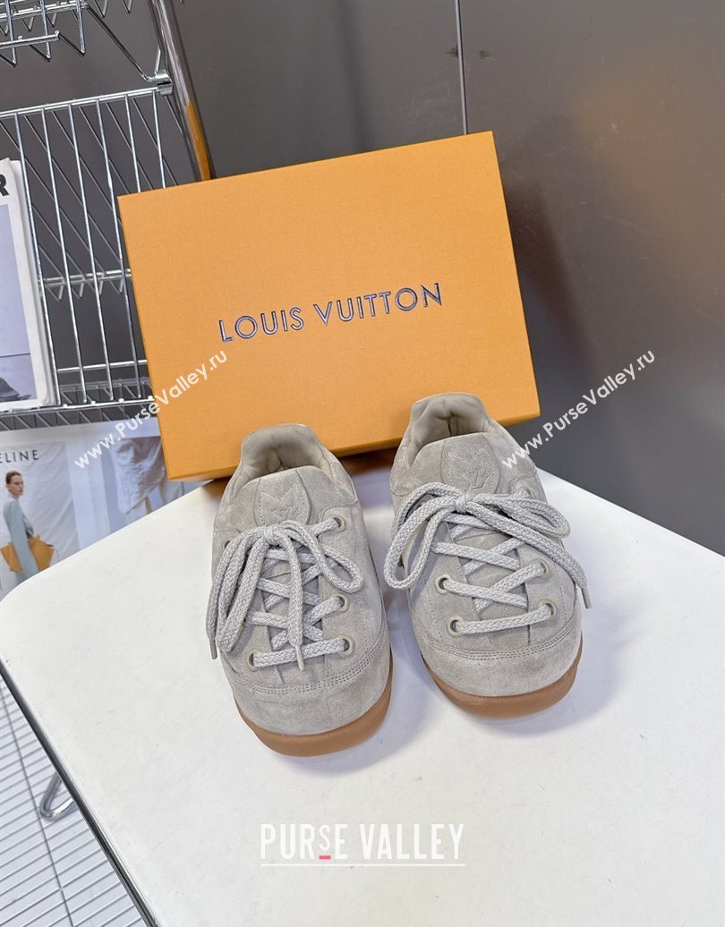 Louis Vuitton LV Yeti Lace Up Platform Shoe in Suede 1AIJDZ Grey 2025 (MD-251022064)
