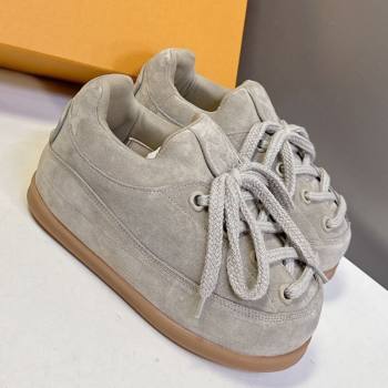Louis Vuitton LV Yeti Lace Up Platform Shoe in Suede 1AIJDZ Grey 2025 (MD-251022064)