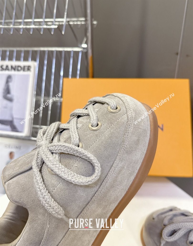 Louis Vuitton LV Yeti Lace Up Platform Shoe in Suede 1AIJDZ Grey 2025 (MD-251022064)