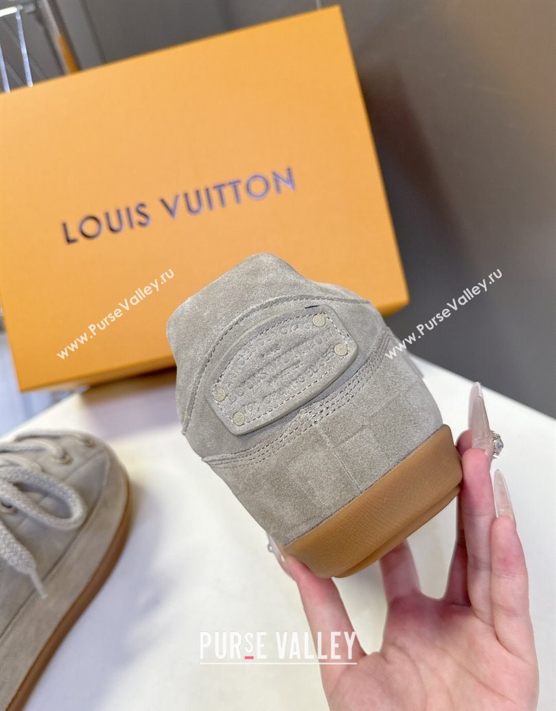 Louis Vuitton LV Yeti Lace Up Platform Shoe in Suede 1AIJDZ Grey 2025 (MD-251022064)