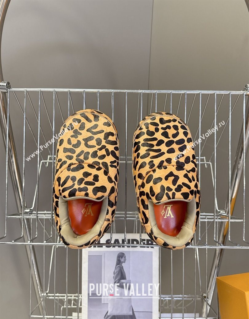 Louis Vuitton LV Yeti Slip On Platform Shoe in Leopard Print 1AIJD5 Yellow 2025 (MD-251022065)