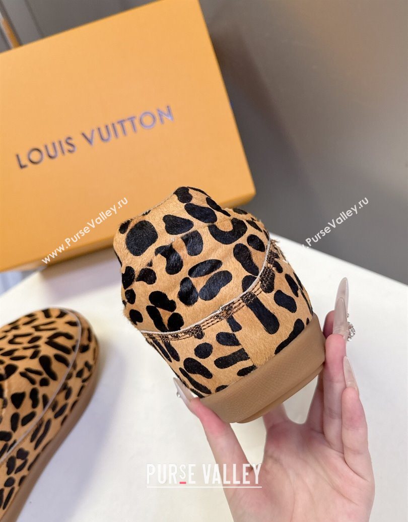 Louis Vuitton LV Yeti Slip On Platform Shoe in Leopard Print 1AIJD5 Yellow 2025 (MD-251022065)