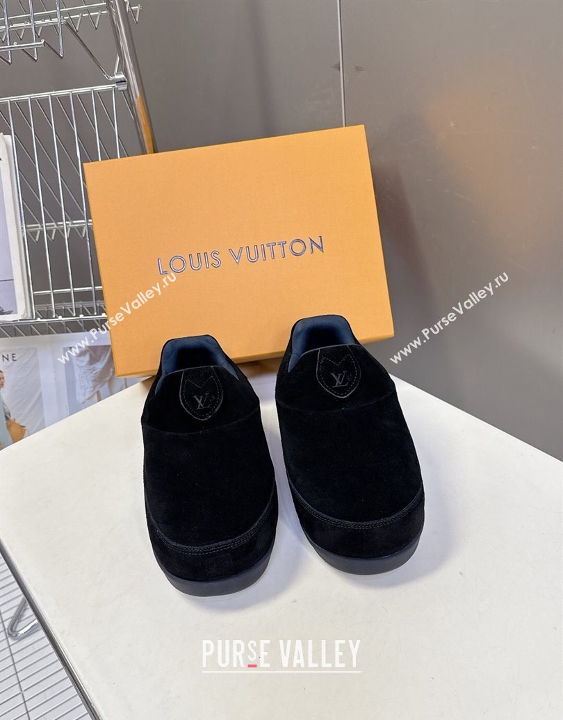 Louis Vuitton LV Yeti Slip On Platform Shoe in Suede 1AIJD5 Black 2025 (MD-251022066)