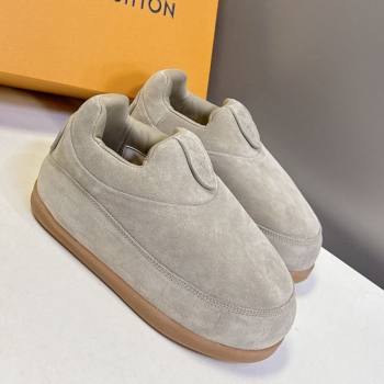 Louis Vuitton LV Yeti Slip On Platform Shoe in Suede 1AIJD5 Grey 2025 (MD-251022067)