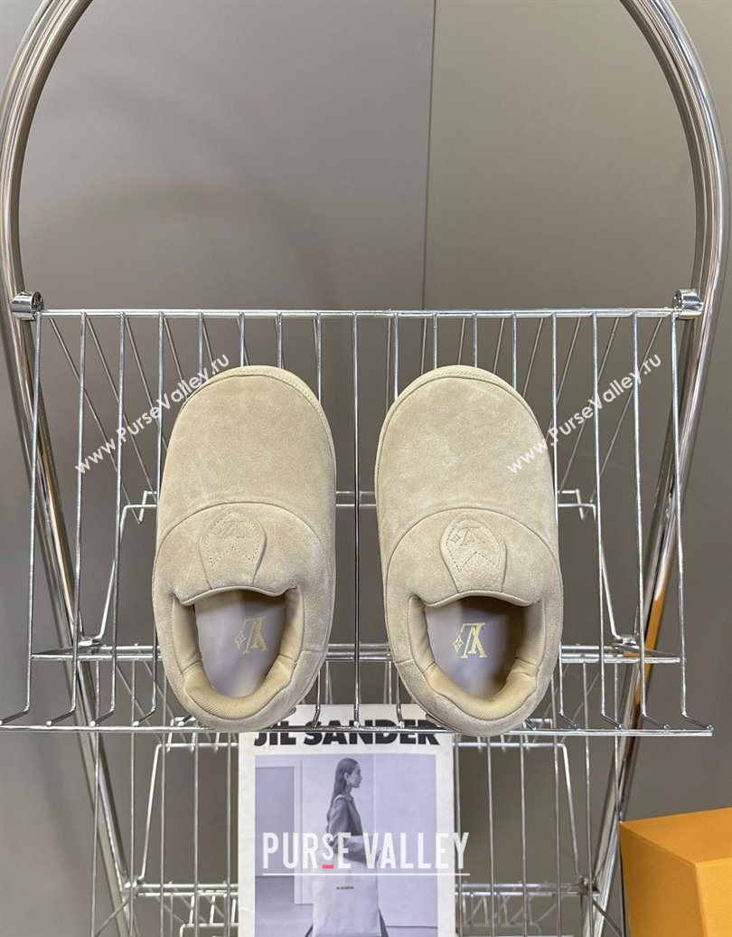 Louis Vuitton LV Yeti Slip On Platform Shoe in Suede 1AIJD5 Grey 2025 (MD-251022067)