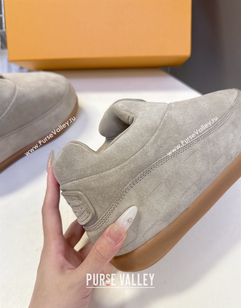 Louis Vuitton LV Yeti Slip On Platform Shoe in Suede 1AIJD5 Grey 2025 (MD-251022067)