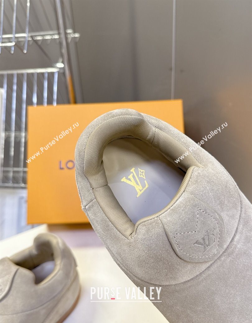 Louis Vuitton LV Yeti Slip On Platform Shoe in Suede 1AIJD5 Grey 2025 (MD-251022067)