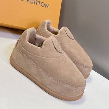 Louis Vuitton LV Yeti Slip On Platform Shoe in Suede 1AIJD5 Beige 2025 (MD-251022068)